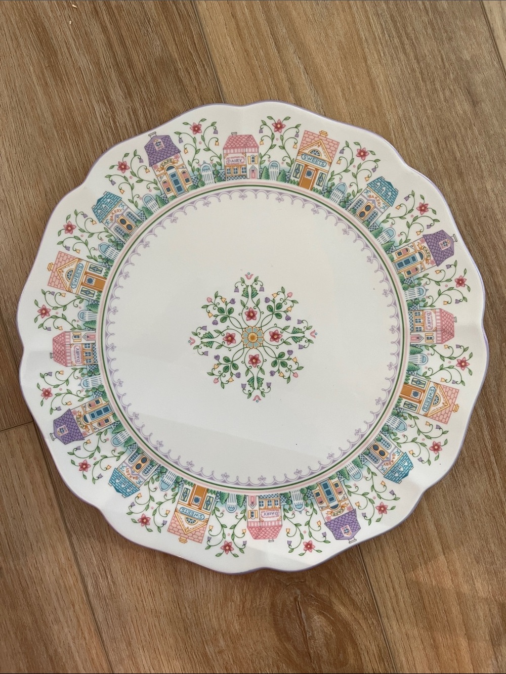 LENOX Village Decorative Cake Plate, Vintage 1990s